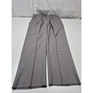 VTG Greg Peters Pleated Dress Pants Mens 42x37 Gray Wool PleatedUnhemmed NWT